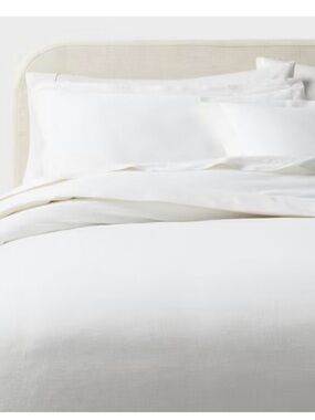 Threshold Textured Cotton Slub White Duvet Cover Set-King